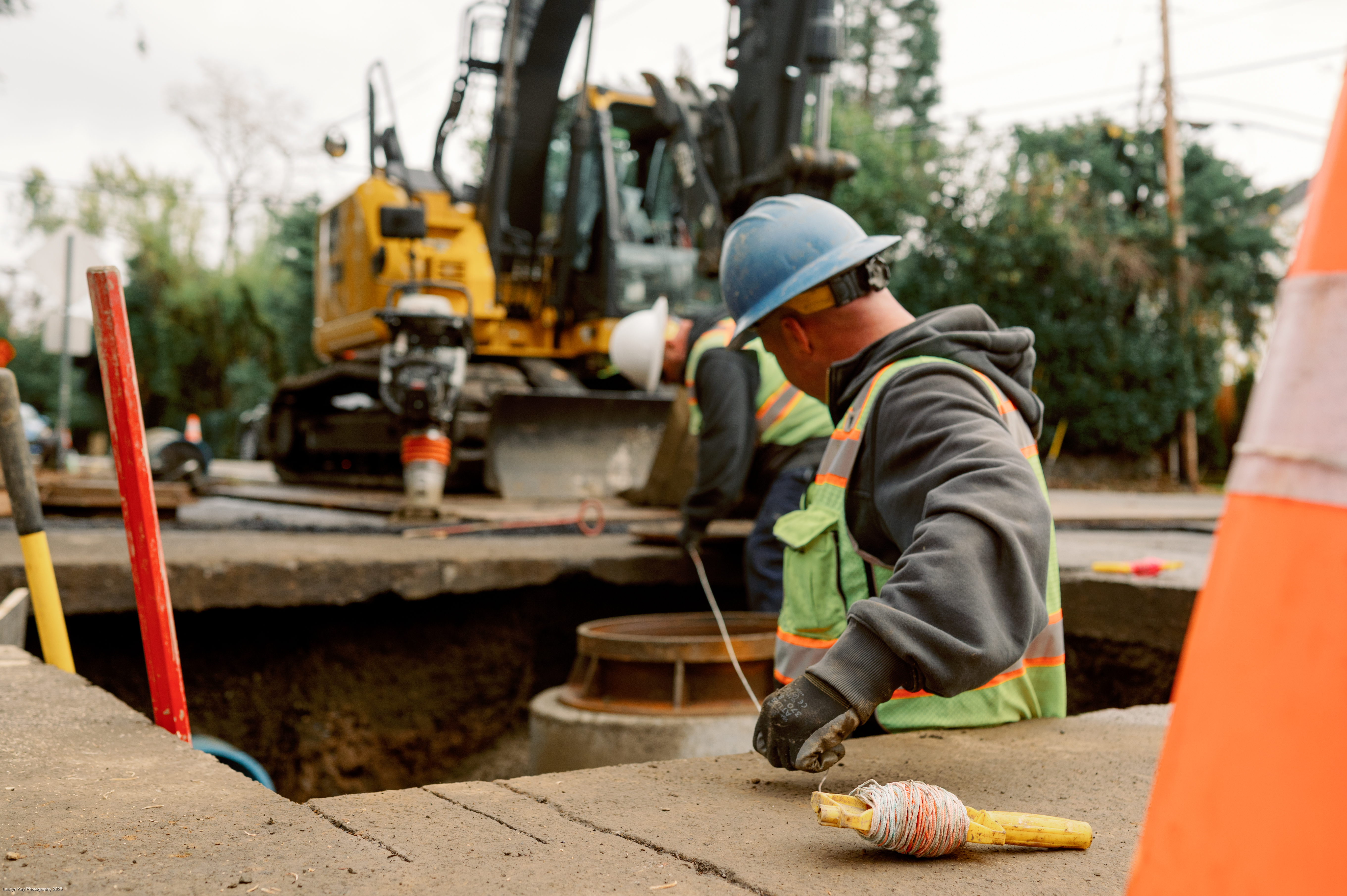 Clean Water Service Manhole Installation.